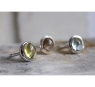 Citrine and Sterling Silver Pebble Ring