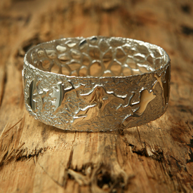 Sterling Silver Cherub Bangle